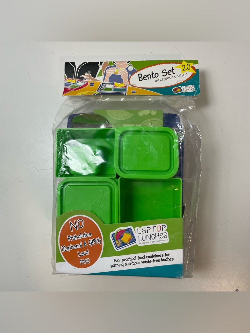 NEW Laptop Lunches Bento 2.0 System - Leak-Proof Lunch Box Set Utensils US made